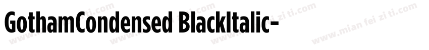 GothamCondensed BlackItalic字体转换